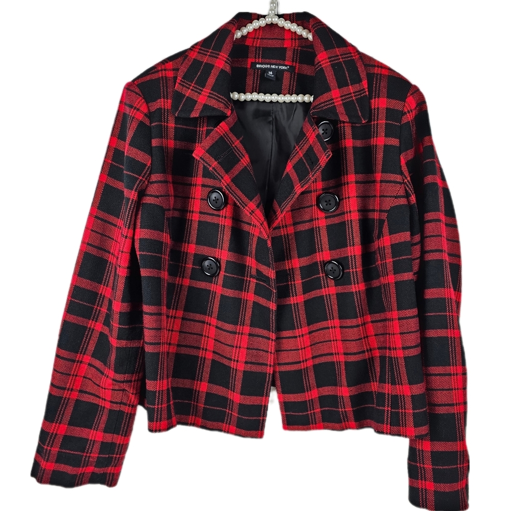 BRIGGS NEW YORK Plaid Jacket